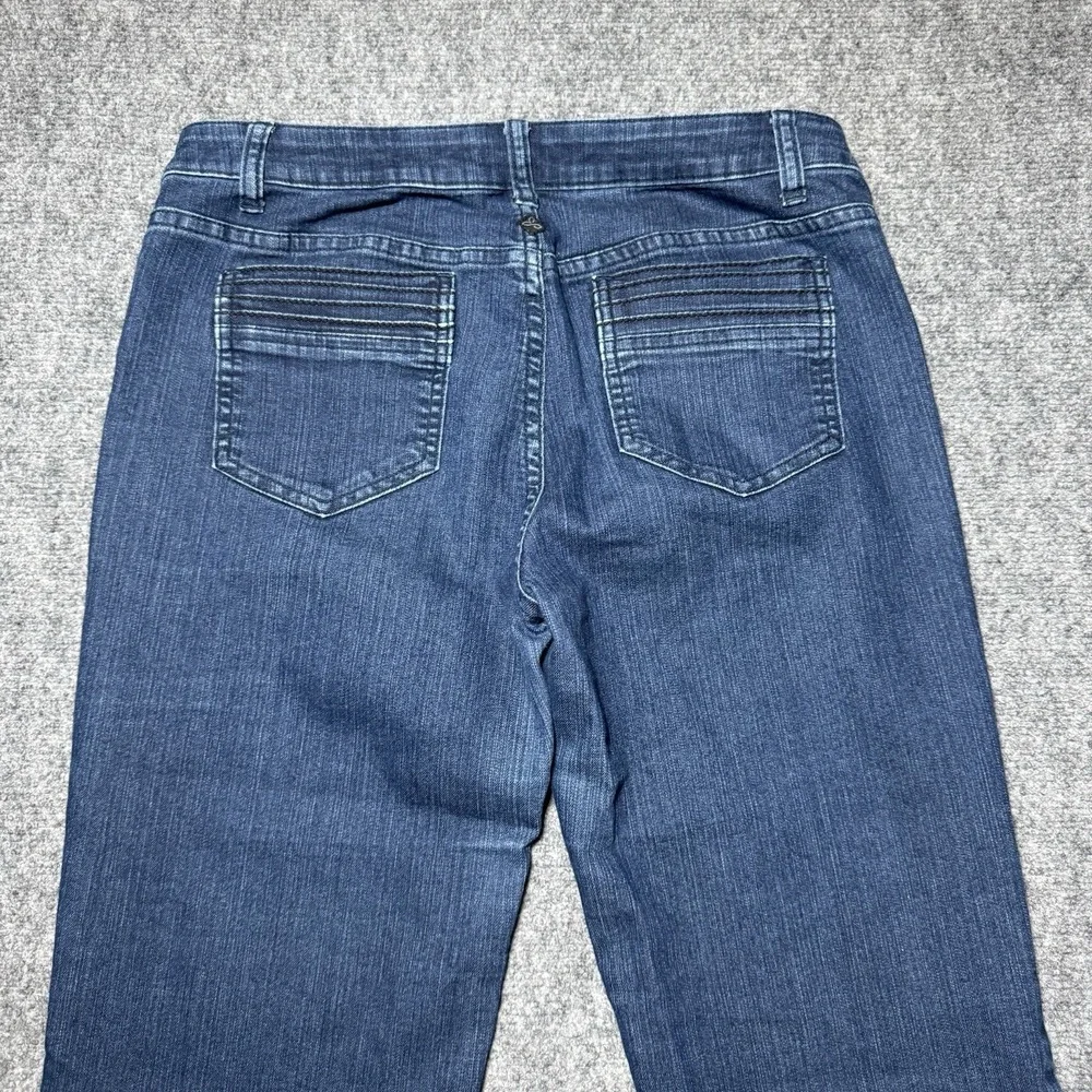 PrAna Jeans Women 10/30 Tall Inseam Blue Mid Rise Straight Organic Cotton Blend